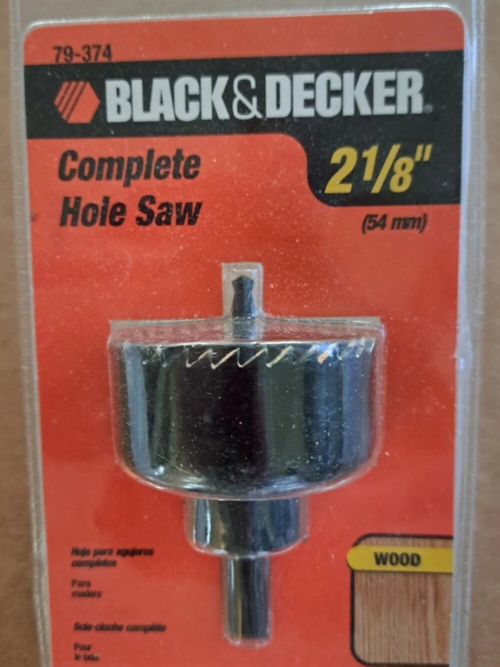 Black & Decker 79-374 Wood Hole Saw with Mandrels 2-1/8"